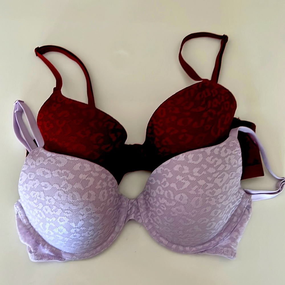 PINK 34c EUC wear everywhere tshirt lightly lined bra bundle of two